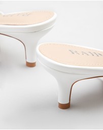 RAID - Charli White Kitten Heels Mule