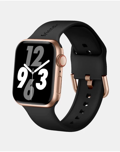 Friendie - Silicone Band with Modern Gold Buckle – The Byron – Apple Compatible