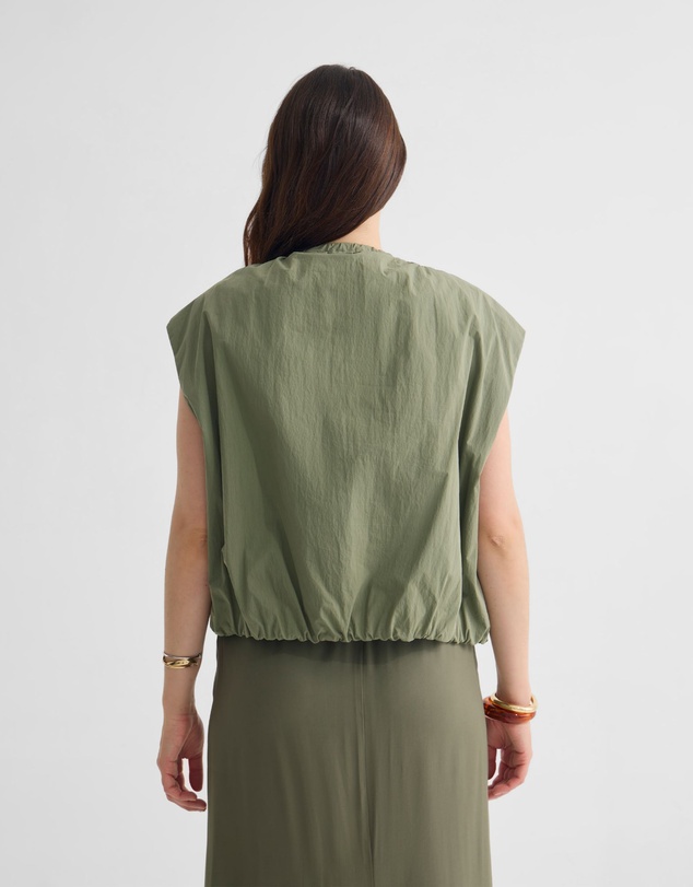 Oxford - Katie Sleevless Bomber Jacket