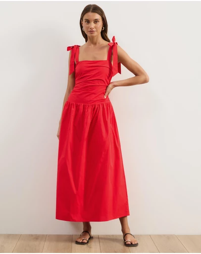 Atmos&Here - Posey Cotton Poplin Midi Dress