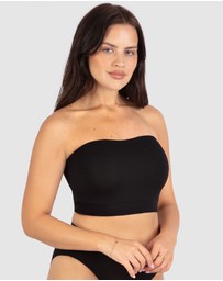 B Free Intimate Apparel - Sleek Bandeau Top with Silicone Bra Pads (A-B- C-D-DD) Cup