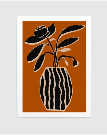 Olive et Oriel - Ochre Still Life No 5 by Treechild Art Print