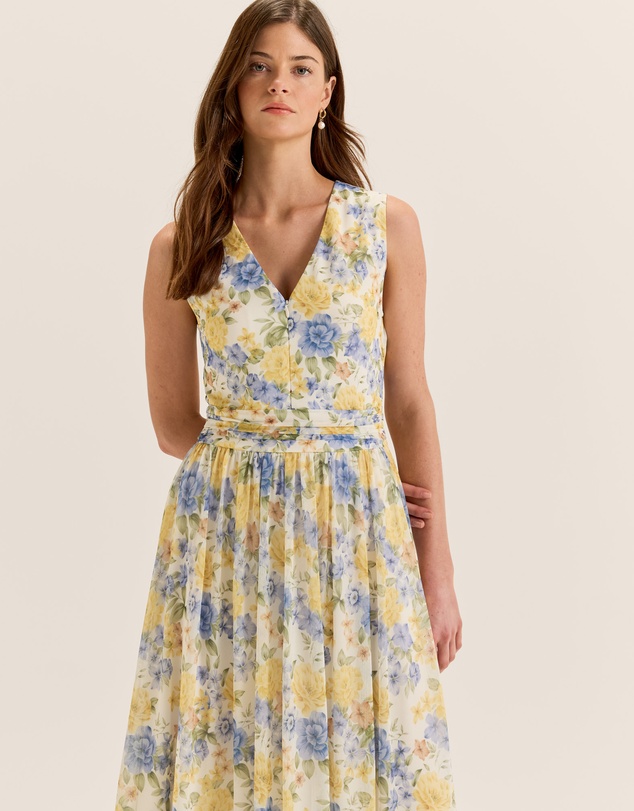 Review - Elba Floral Mesh Maxi Dress