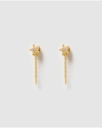 Izoa - Ashy Drop Stud Earrings