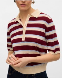 Vero Moda - Sikita Stripe Polo Knit