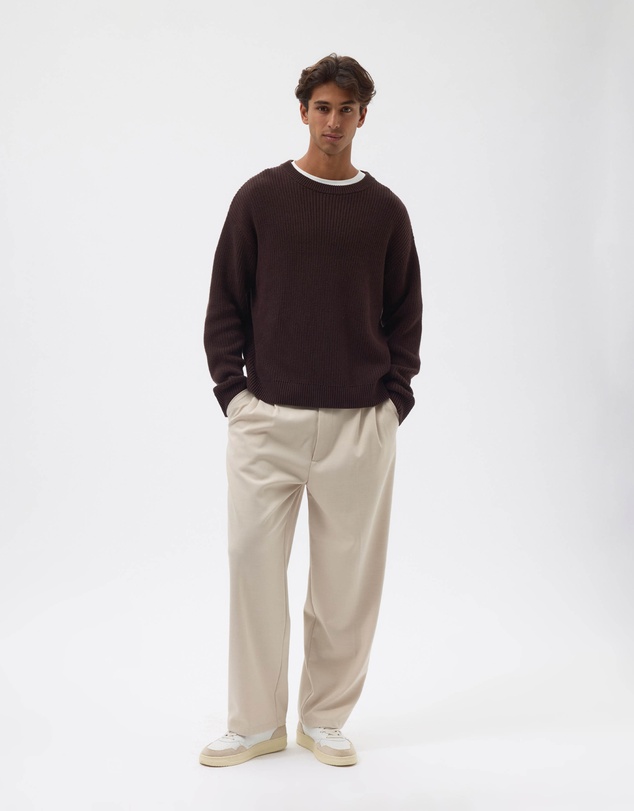 AERE - Organic Cotton Fisherman Rib Jumper