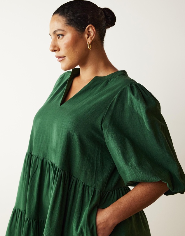 Atmos&Here Curvy - Eydis Cotton Midi Dress