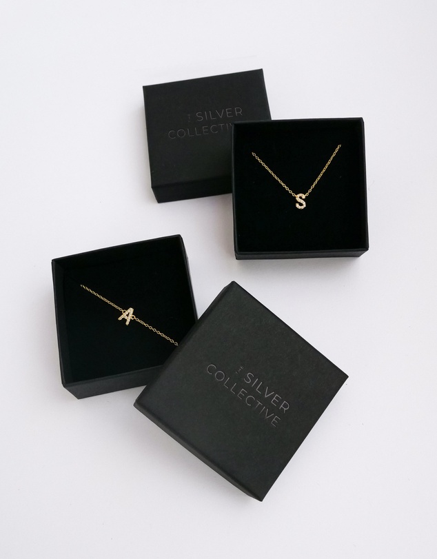 The Silver Collective - A-Z Letter Necklace - M