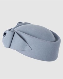 Max Alexander - Felt Light Blue Pillbox Hat