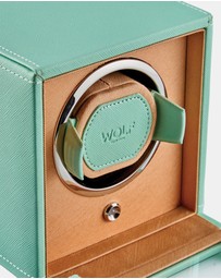 Wolf - WOLF Cub Seltzer Single Watch Winder with Cover Mint/Peach