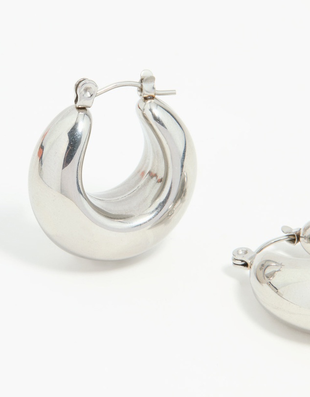 Lovisa - Waterproof Stainless Steel Full Bubble Hoop Earrings