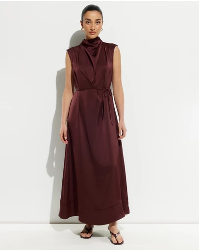 Calli - Union Cowel Midi Dress