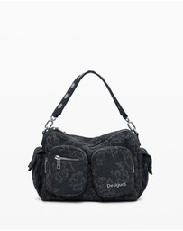Desigual - Medium Pocket Embroidered Denim Bag