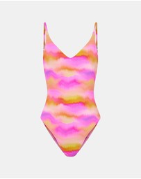 Modibodi - Period Swimwear V Neck One Piece Light Absorbency
