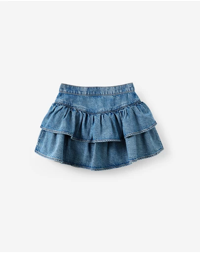 Cotton On Kids - Frill Denim Skirt