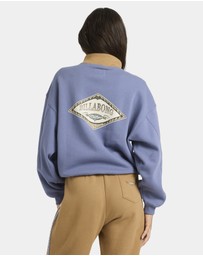 Billabong - Womens Wave Break Half Zip Fleece Hoodie