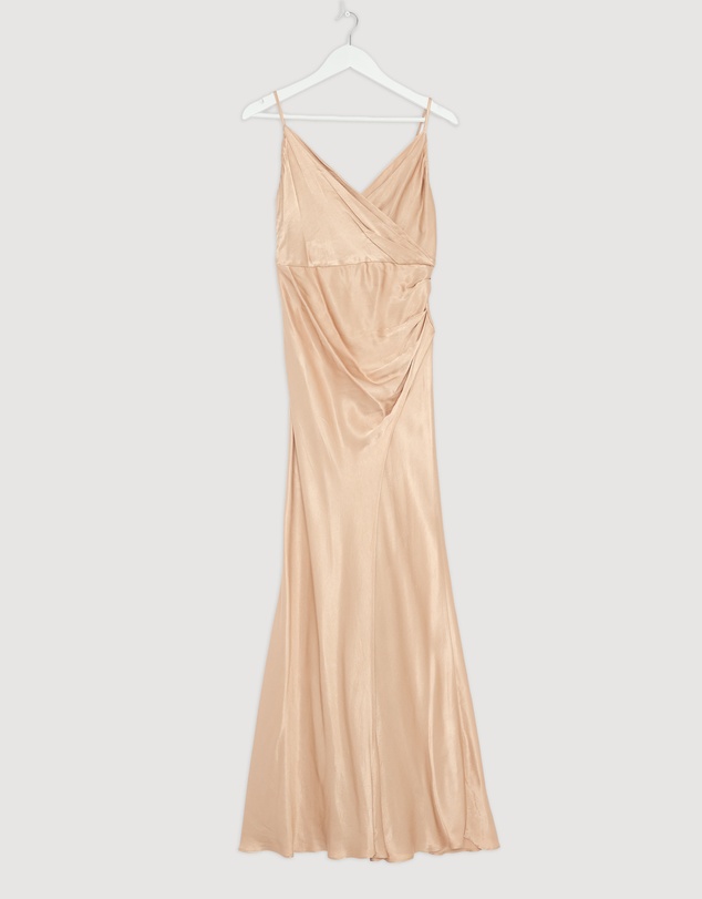 Revibe - Repaired Shona Joy La Lune Cross Draped Maxi Dress - AU 8