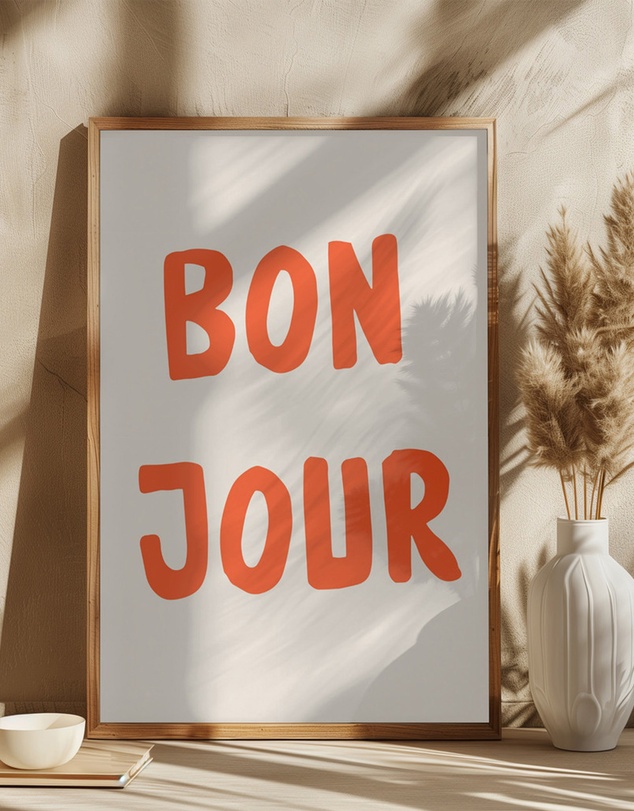 Olive et Oriel - Bonjour by Treechild Art Print