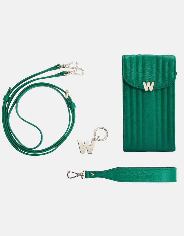 Wolf - Wolf Mimi Phone Case with Wristlet & Lanyard Green