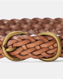 Polo Ralph Lauren - Braided Vachetta Leather Skinny Belt