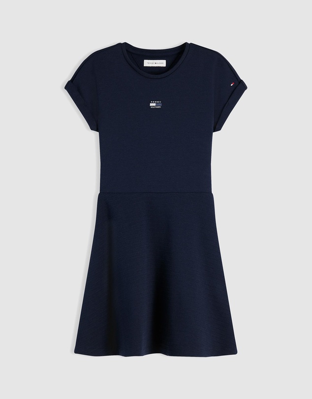 Tommy Hilfiger - Tonal Flag Logo Skater Dress - Teens