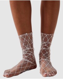 High Heel Jungle - Diamonds and Pearls Sheer Socks