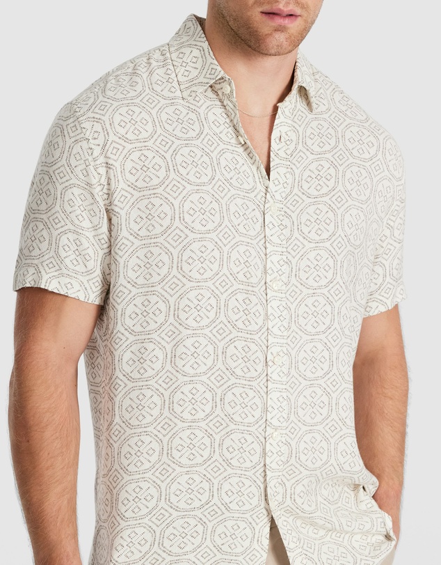 Tarocash - Bayan Textured Geo Shirt