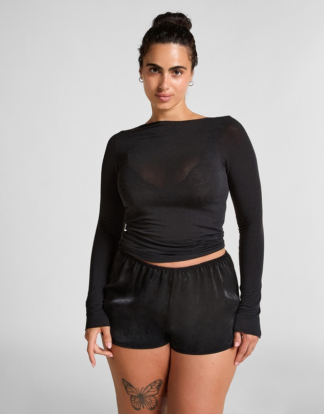 Hunkemoller - Long Sleeve Boatneck Cashmere Top