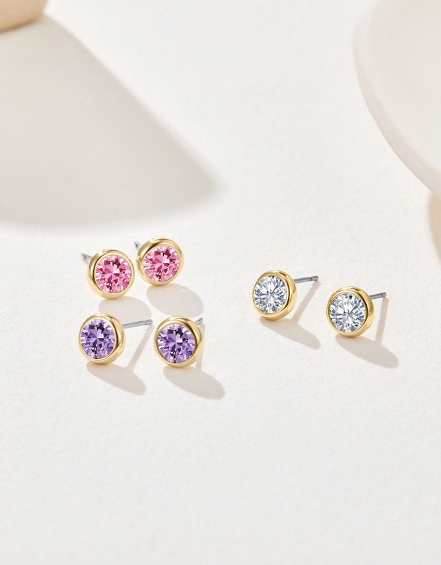 Mestige - Candy Floss Earrings Set - 18K Gold Plated