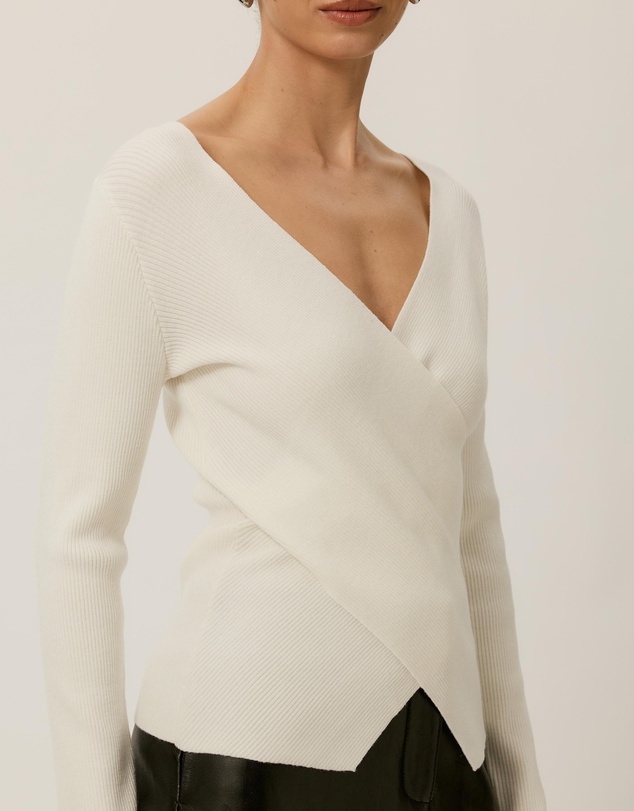 Tussah - Sienna Wrap Long Sleeve Knit Top