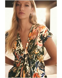 NEXT - Pintuck V-Neck Top