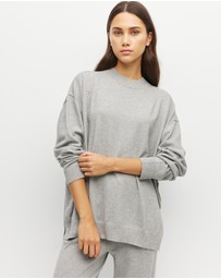 JH Lounge - JHL Crew Sweater (Cotton Cashmere) Grey Marle