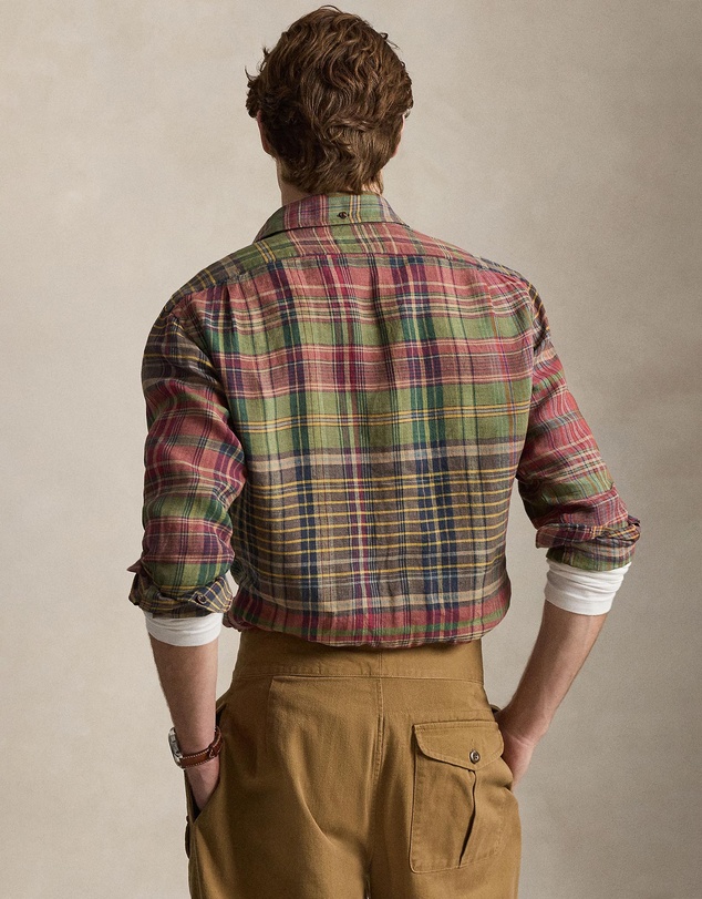 Polo Ralph Lauren - Classic Fit Plaid Linen Popover Shirt - ICONIC EXCLUSIVE
