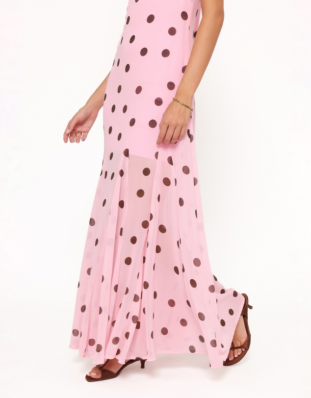 Petal & Pup - Keani Maxi Dress - Pink Polka Dot