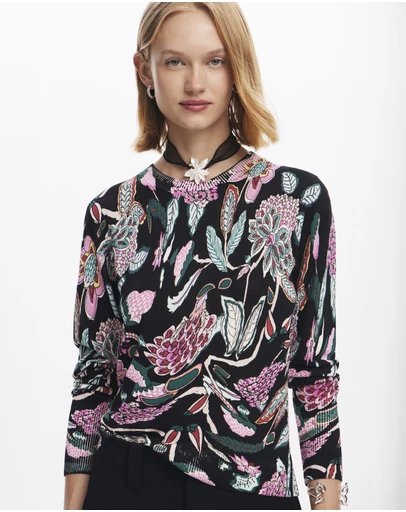 Desigual - Sweater with floral details
