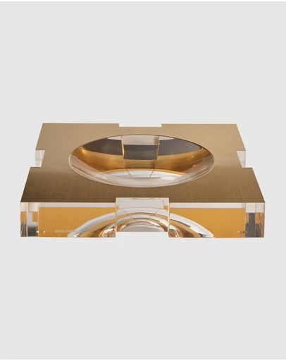 Greg Natale - Carter Acrylic Bowl Brushed Gold Large