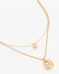Lovisa - Gold Plated Organic Oval Layered Necklace