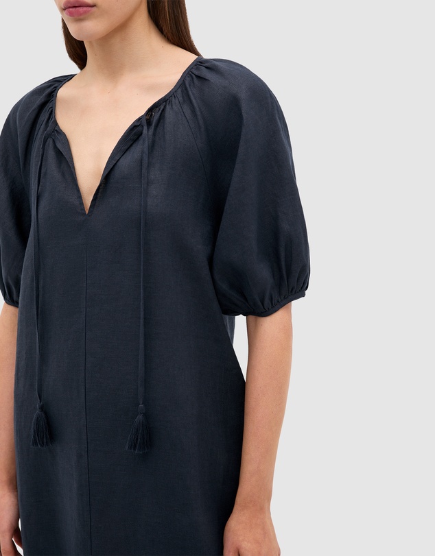 Seed Heritage - Linen Tie Neck Mini Dress
