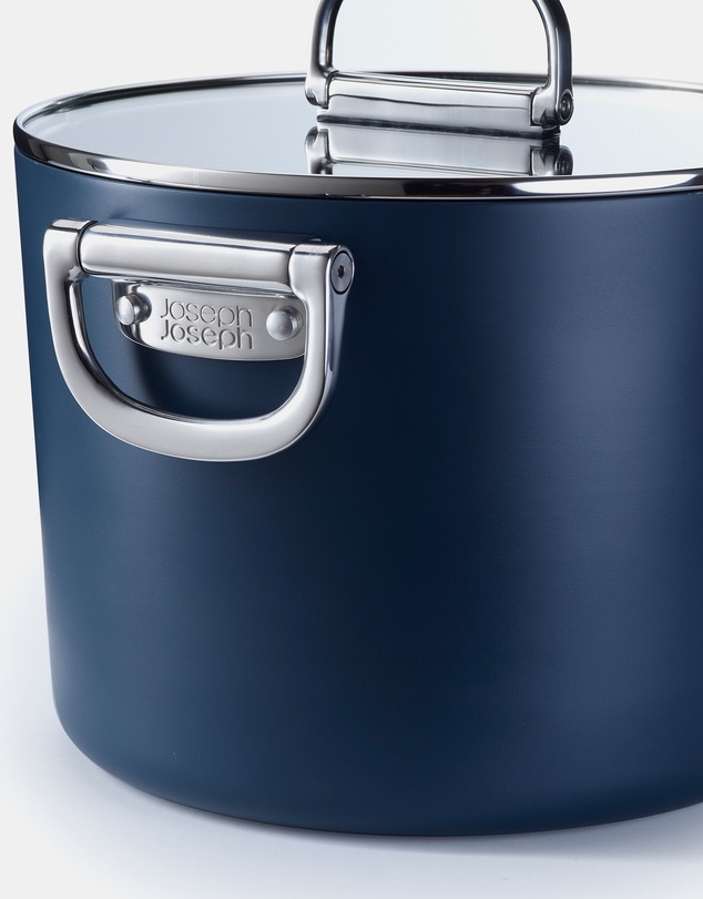 Joseph Joseph - Space Non-stick Stock Pot with Folding Handles and Lid - 25cm