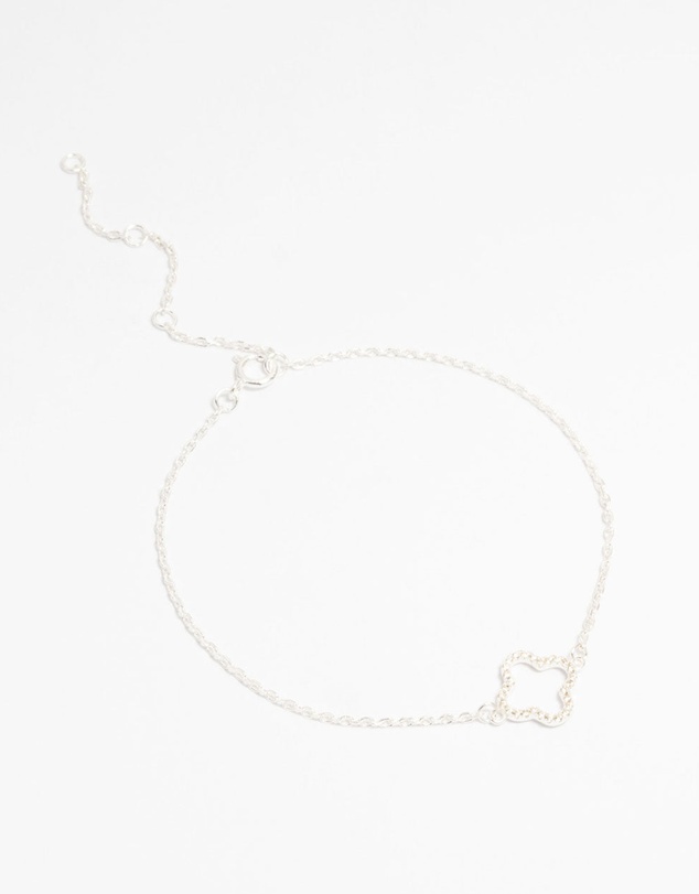 Lovisa - Sterling Silver Cubic Zirconia Flower Bracelet