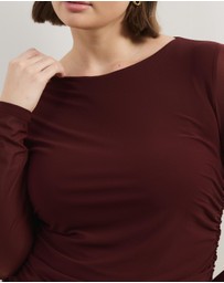 Atmos&Here Curvy - Cleo Mesh Long Sleeve Top