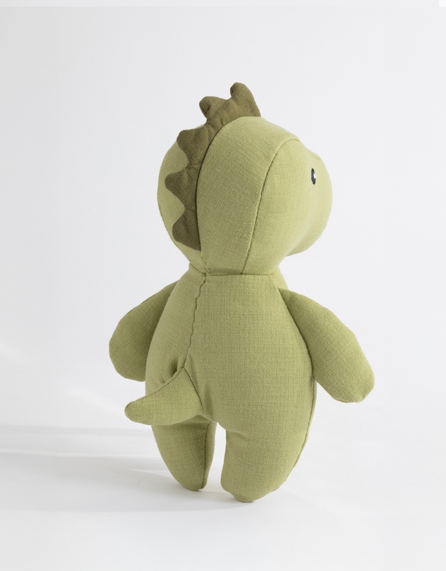Living Textiles - Small Linen Animal - Dennis the Dinosaur