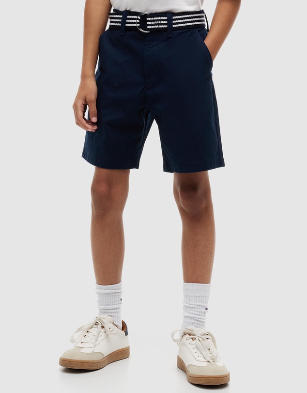 Tommy Hilfiger - Essential Signature Belt Loose Chino Shorts - Kids