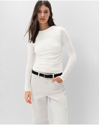 UNISON - Merino Drape Detail Top