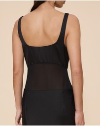 CHANCERY - Gracie Curved Sheer Panel Maxi Dress