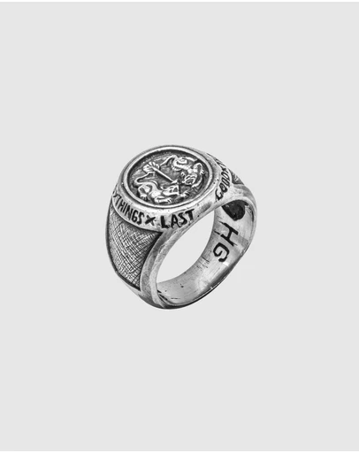 Haze & Glory - ICONIC EXCLUSIVE - Twin Tiger Signet Ring in 925 Silver