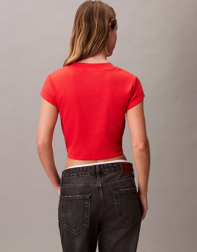 Calvin Klein Jeans - Monogram Logo Ribbed Baby Tee