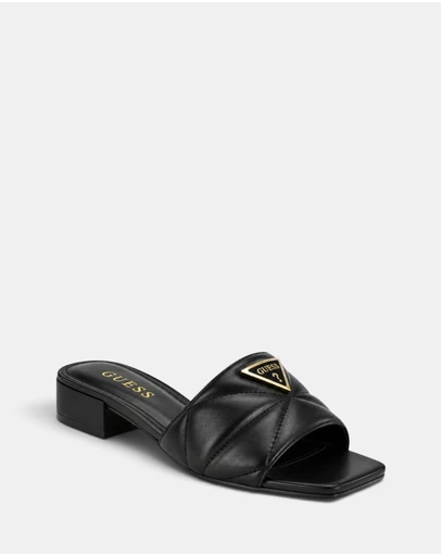 GUESS - Rebut Quilted Block Heel Sandals