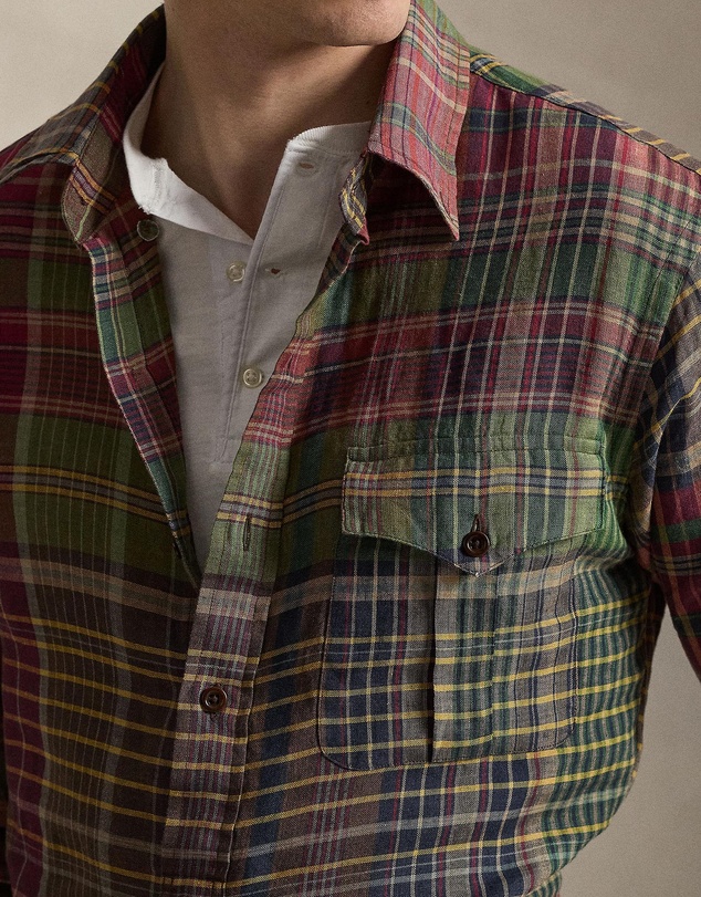 Polo Ralph Lauren - Classic Fit Plaid Linen Popover Shirt - ICONIC EXCLUSIVE