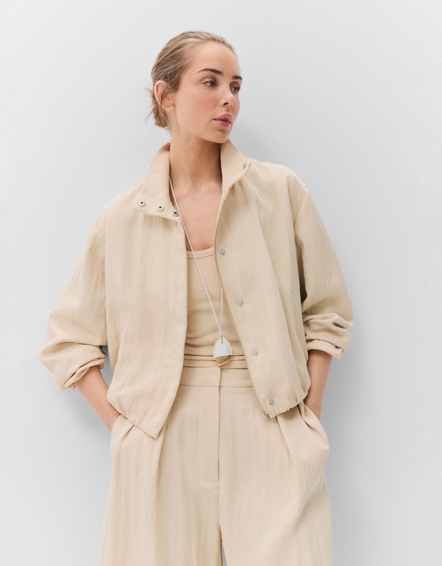 UNISON - Textured Stand Collar Jacket